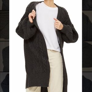 Topshop charcoal cable knit sweater